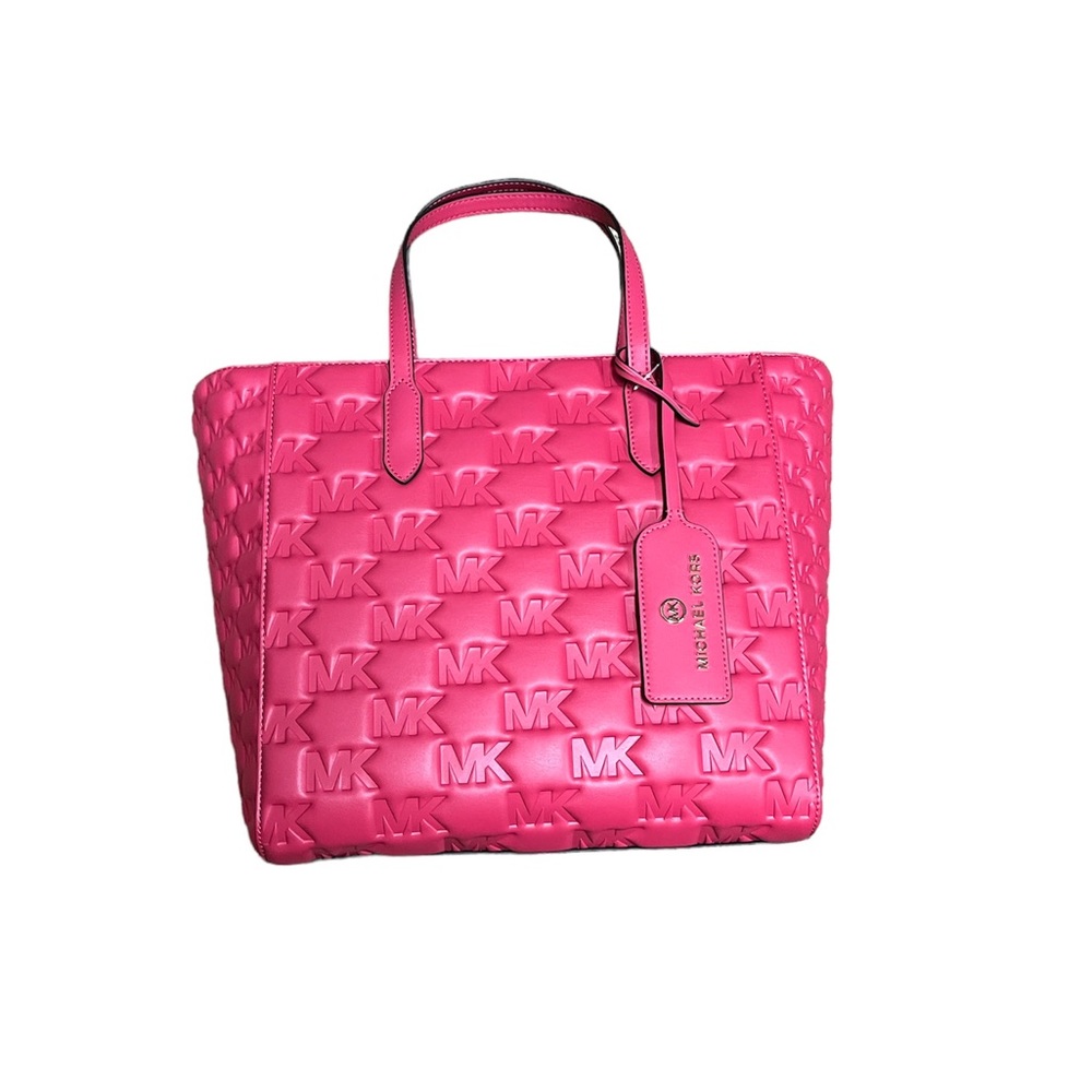 Michael Michael Kors Signature Sinclair Large East West Grab Tote - Rubin Red